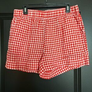 C & C California Red Gingham Women's Shorts large
